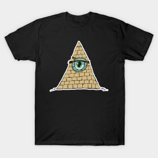 Pyramid with eye and monocle T-Shirt